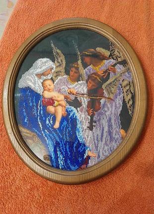 Вишивка ікона колиска ісуса, бісер