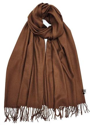 Палантин шарф великий кашемір кашеміровий pashmina original карамельний шоколад однотонний новий