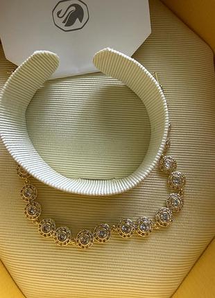 Браслет для жінок swarovski aglelic золотистий з кристалами