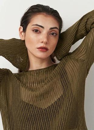 В'язана прозора кофтинка zara розмір s