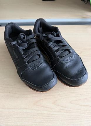 Кросівки дитячі puma чорні, розмір 37, довжина устілки 23 см