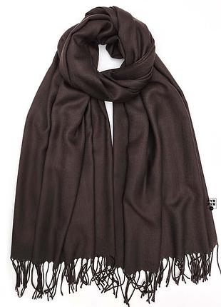 Палантин шарф кашемир шерсть кашемировый pashmina original однотонный шоколадный трюфель новый