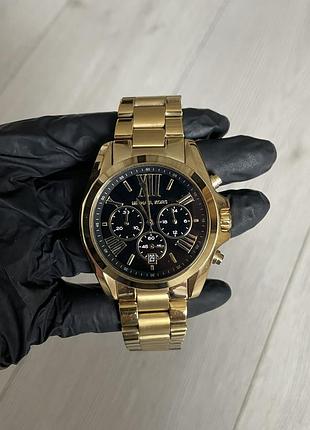 Жіночий годинник michael kors bradshaw chronograph mk5739, золотистий