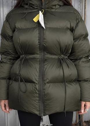 Жіночий пуховик acne studios хакі розмір m