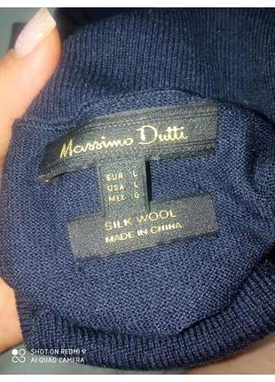 Шерстяной шелковый гольф massimo dutti 2