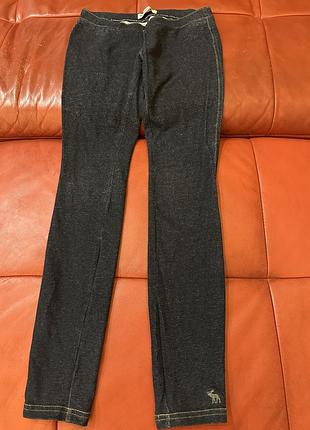 Лосини дитячі abercrombie&fitch, сірі, розмір xl