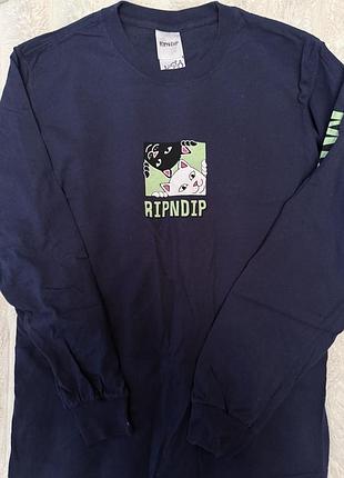 Чоловічий лонгслів ripndip "must be nice" синій
