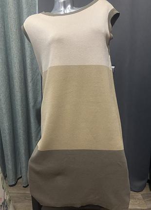 Сукня жіноча weekend max mara міді без рукавів, бежева, хакі, сіра