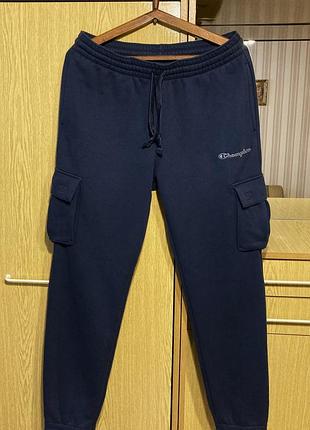 Спортивні трикотажні штани карго,джогери на флісі champion heavy fleece cargo.оригінал.