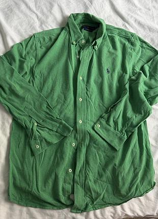 Новая рубашка зеленого цвета ralph lauren, размер xl, 100% cotton