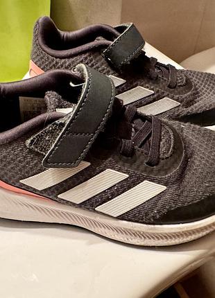 Кросівки для дітей adidas cloudfoam сірі з рожевим 29