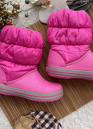Зимові чоботи,сапожки crocs для дівчинки