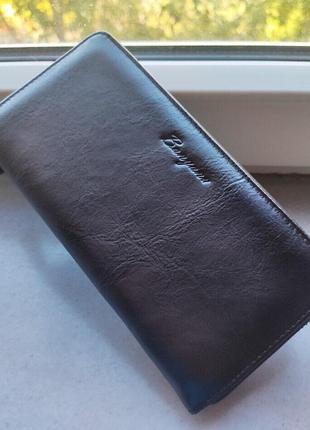 Кошелек универсальный (гаманець). натуральная кожа. dark brown.