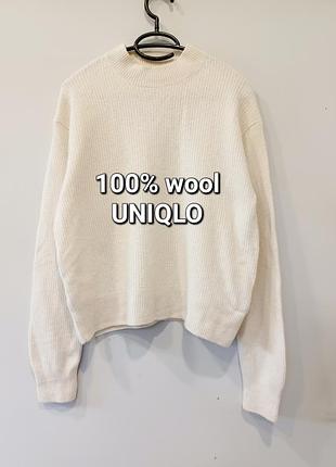 100% вовна, вовняний светр від uniqlo