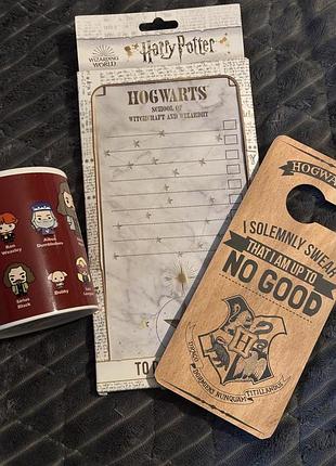 Подарунковий набір harry potter paladone та primark з чашкою, записником та табличкою на дверну ручку