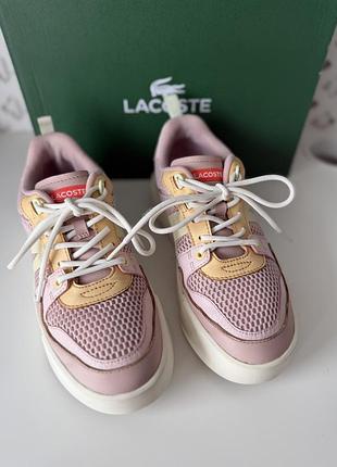 Кросівки жіночі lacoste l002 пастельно-рожеві eu 38