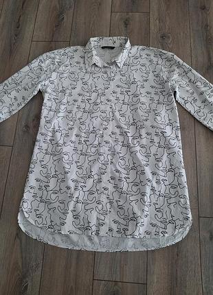 Удлинённая рубашка 👕, туника оверсайз 3