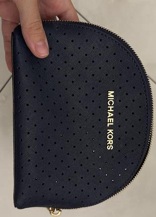 Косметичка для жінок michael kors синя, маленька, зі штучної шкіри