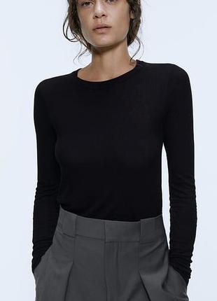 Лонгслів жіночий zara чорний