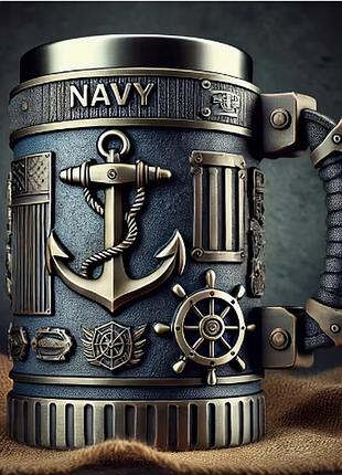 Кухоль для пива з тематикою united states navy 300 мл 05063