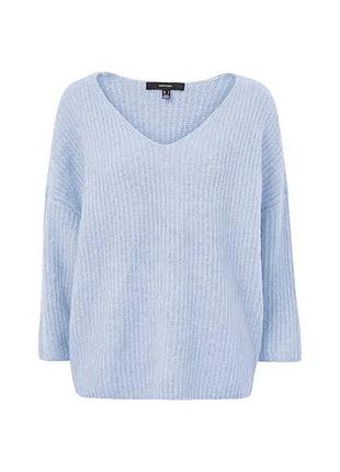 Светр жіночий vero moda блакитний з v-подібним вирізом s