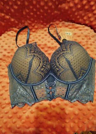 Бюстгальтер жіночий hunkemöller пуш ап, чорний, 70d/75c