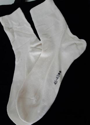 Шкарпетки бавовняні, колір - молочний, сток, р. 41-432 фото