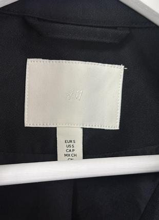 Темно-синій укорочений тренч від h&m 5
