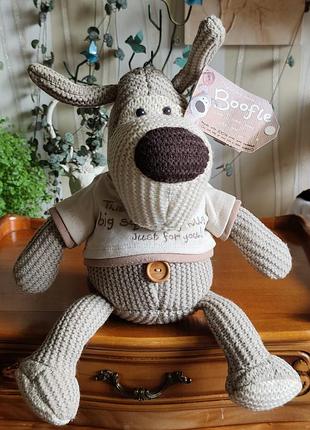 Вінтажна в'язана іграшка песик boofle буфл (xpressions / uk greetings) з бирками