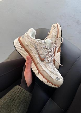 😍 женские кроссовки nike p-6000 beige/caramel