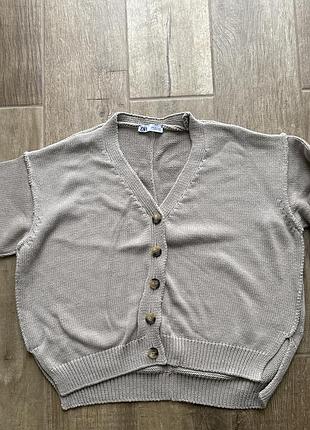 Жіночий кардиган zara бежевий