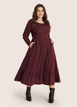 Довга жіноча сукня bloomchic бордового кольору