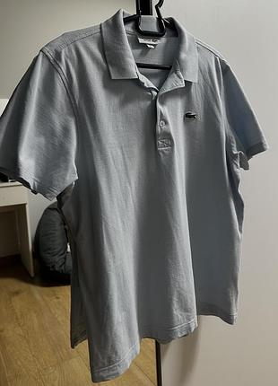 Чоловіча футболка поло lacoste, голуба розмір l