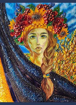 Картина katrin marsen "відродження української жінки" 50×50 см