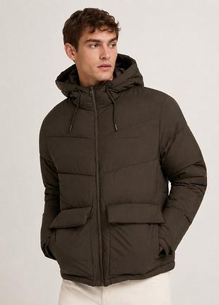 Jack&amp;jones куртка короткая мужская xl коричневая/шоколадная однотонная (12345696-34)