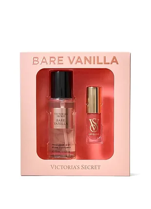 Подарочный набор victoria’s secret bare vanilla mist &amp; kiss