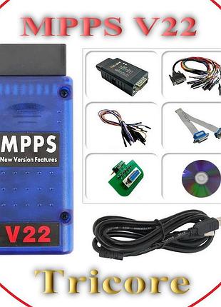 Програматор mpps v22 flasher +tricore multiboot чиптюнінг obd комплект