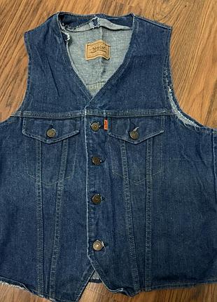 Чоловіча джинсова жилетка levi’s, синя