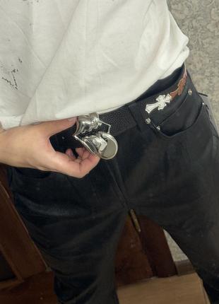 Ремень rolling stones x chrome hearts 4
