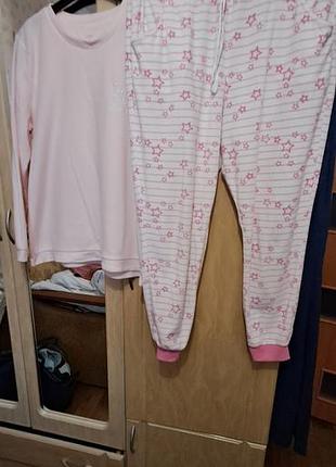 Пижама флисовая 52р primark 2