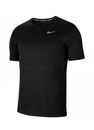 Спортивна футболка чоловіча nike running dri fit чорна l