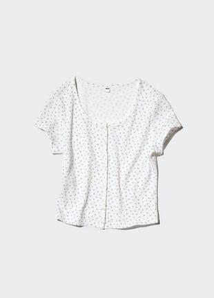 Мини-футболка с вафельным узором s от uniqlo.