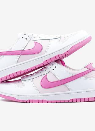 Кросівки nike dunk low pink white арт 0197
