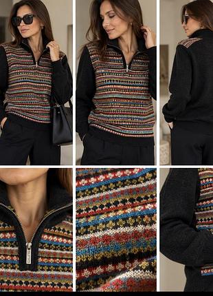Джемпер жіночий kuna 100% baby alpaca різнокольоровий, xl