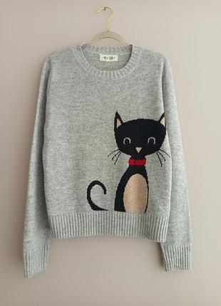 Мягкий свитер с котиком 2