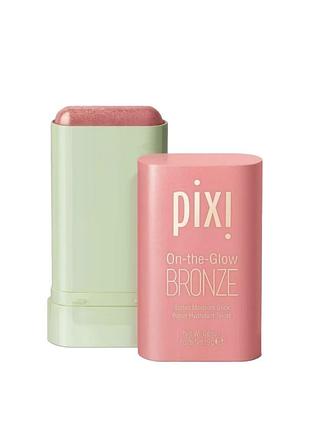 Pixi beauty on the glow bronze румяна-бронзер в стіку відтінок warm glow