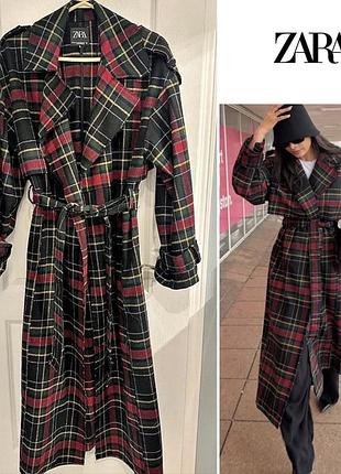Пальто картате zara