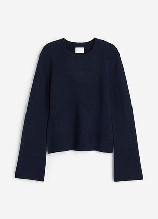 Светр жіночий h&m синій светр з широкими рукавами м