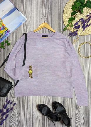 Лавандовий тонкий меланжовий светр m&s collection #5060