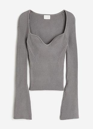 Донг в рубчик гольф светрик h&m 5